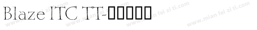 Blaze ITC TT字体转换